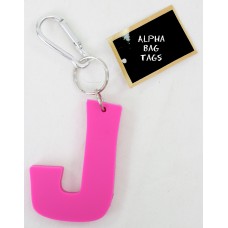 J Pink Alpha Bag Tag