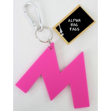 M Pink Alpha Bag Tag
