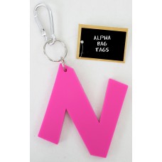 N Pink Alpha Bag Tag