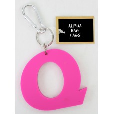 Q Pink Alpha Bag Tag