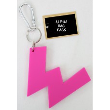 W Pink Alpha Bag Tag