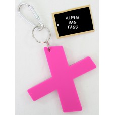 X Pink Alpha Bag Tag