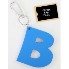 B Blue Alpha Bag Tag