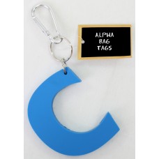 C Blue Alpha Bag Tag