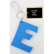 E Blue Alpha Bag Tag