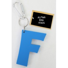F Blue Alpha Bag Tag