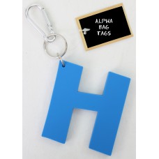 H Blue Alpha Bag Tag