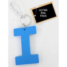 I Blue Alpha Bag Tag