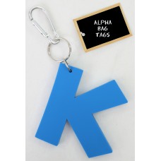 K Blue Alpha Bag Tag