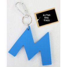 M Blue Alpha Bag Tag