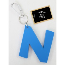 N Blue Alpha Bag Tag